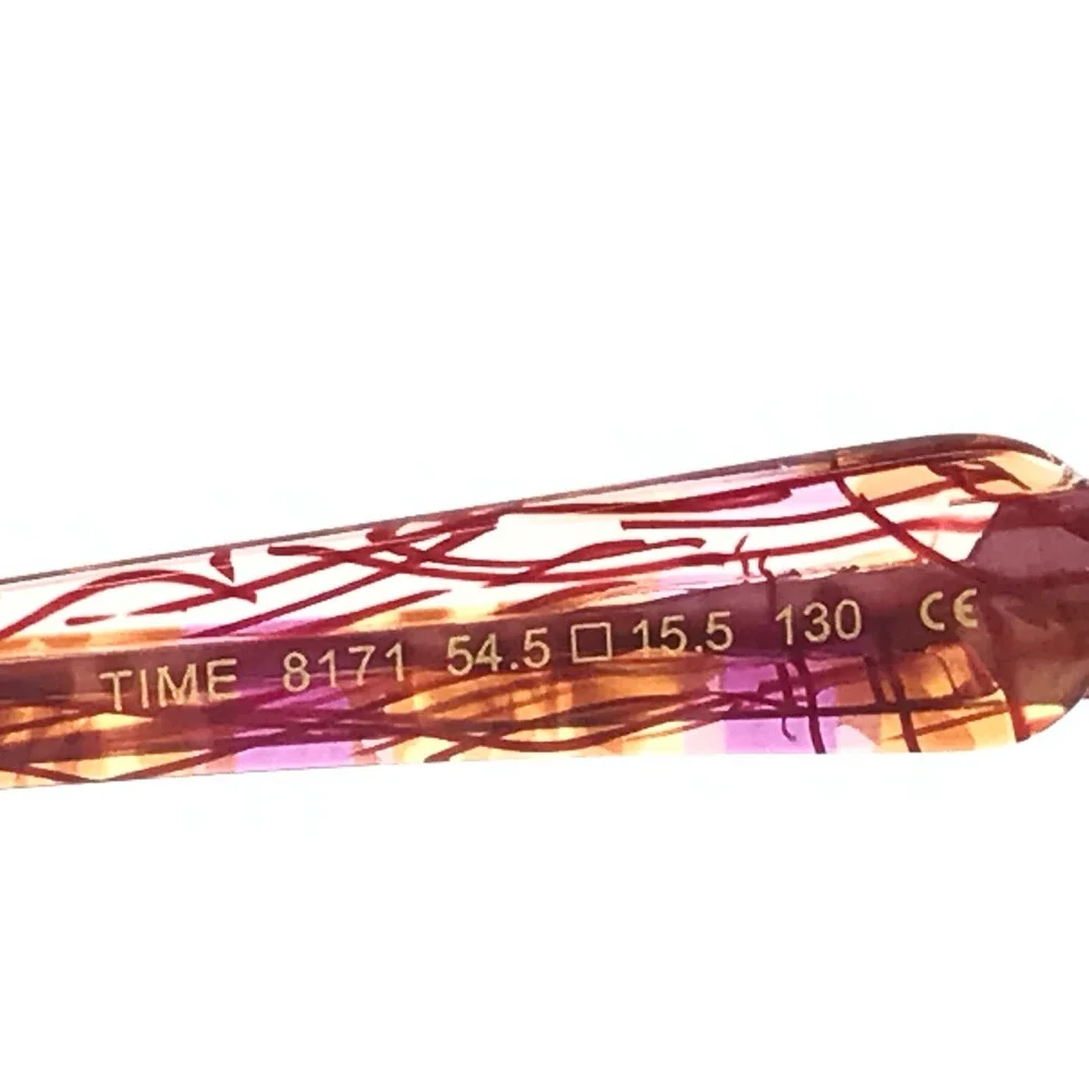 BOZ Eyeglasses Frames TIME 8171 Pink Acetate Rose Inox Violet 54.5-15.5-130
